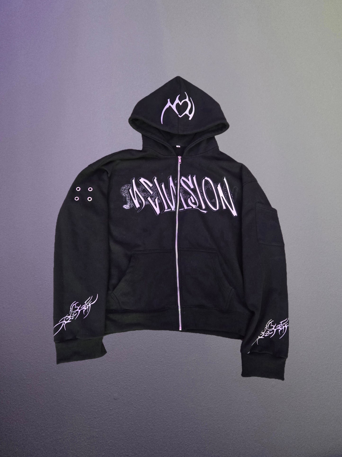 ILY4L ZIP-UP HOODIE (BLACK)